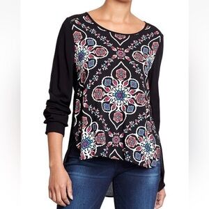 New Old Navy Floral Long sleeve Rayon Tunic Large